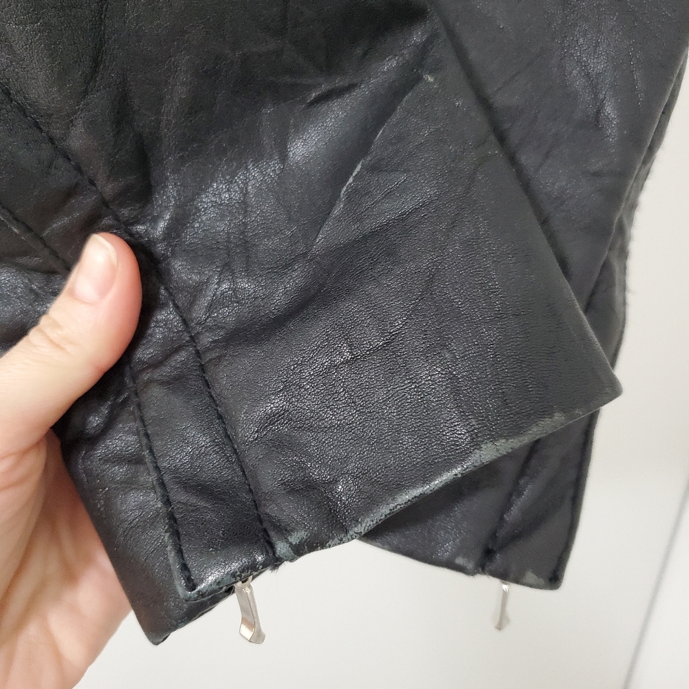Keneth Cole Leather Moto Jacket - Picture 7 of 11